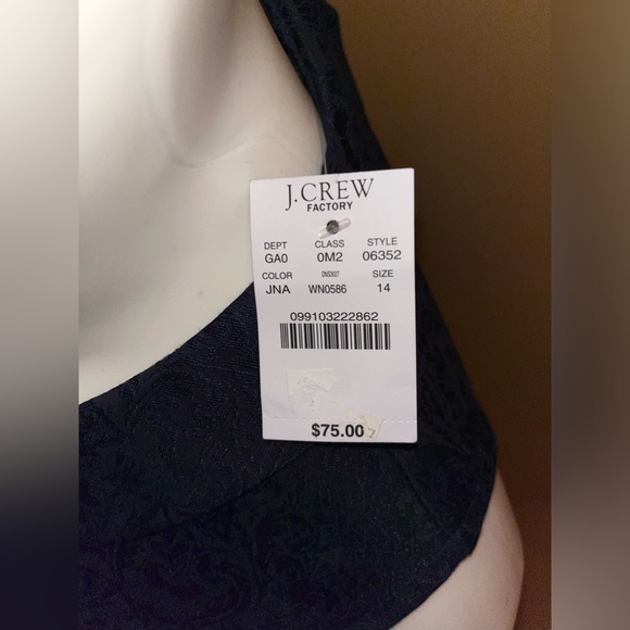 J. CREW NAVY PEPLUM TOP - Picture 7 of 7